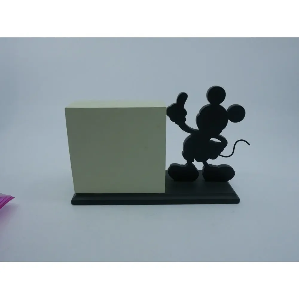Disney Hallmark Mickey Mouse Silhouette Figure Wooden Block Desk Calendar